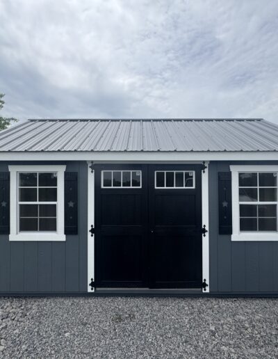 10x16 Blue and Black Shed